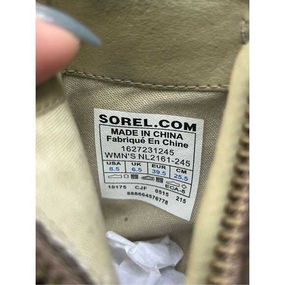 Sorel Womens Major Low Suede Side Zip Flat Ankle Boots Booties Sz 8.5 Olive - Picture 8 of 8